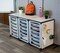 Luxor Modular Classroom Storage Cabinet - 3 side-by-side Modules with 18 Small Bins